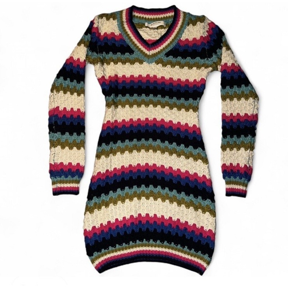 Bluevelvet‎ Crochet Multicolor Dress, Women's Size Small, V-Neck